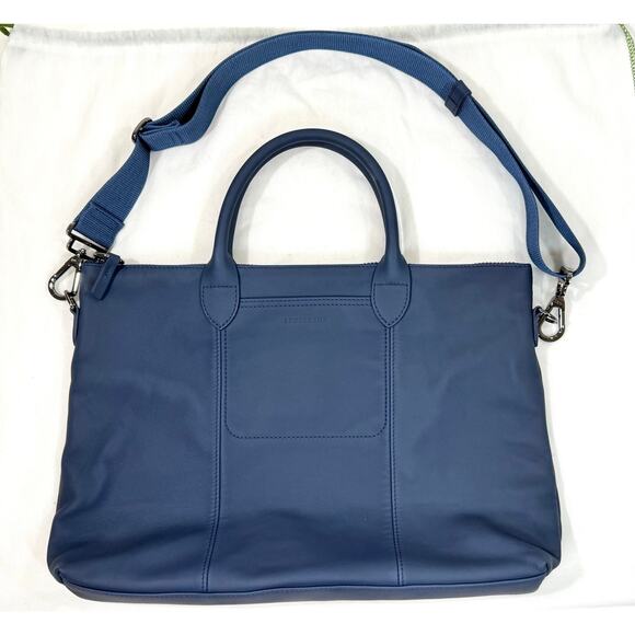 Longchamp Parisis Top Handle Tote Bag - Medium - Navy - BRAND NEW! - Picture 1 of 15